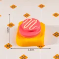 Miniatur Harz Toast Sandwich Modell DIY Zubehör 1.8x3.4cm Kühlschrankmagnet Ornament - Schinken Sandwich