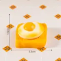 Miniatur Simulation Spiegelei Toast Sandwich DIY Handwerk Harz Kühlschrankmagnet - Ei Sandwich