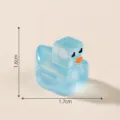 Mini blue pixel duck figurine DIY micro landscape resin ornament desktop decoration 1.7cm - Glow Blue