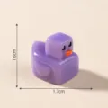Mini purple square duck figurine resin DIY miniature landscape ornament decoration toy. - Purple