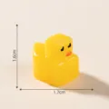 Mini luminous cubic duck figurine DIY resin accessory for micro landscape desktop decor. - 7# Yellow