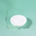 Μινιατούρα λευκό πιάτο παιχνίδι φαγητού DIY αξεσουάρ μοντέλο μικροτοπίο διακόσμηση - Αρ. 2 Στρογγυλό πιάτο