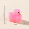 Pink square duck miniature resin figurine cute DIY micro landscape decoration accessory - Pink