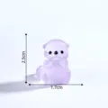 Mini statuetta lontra marina luminosa in resina carina acquario decorazione 2.5cm - Viola