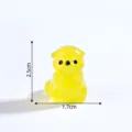 Mini statuetta di lontra marina luminosa in resina per acquario decoro DIY 2.5x1.7cm - Giallo