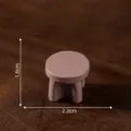 Mini taburete de madera miniatura para micropaisaje DIY y decoración de escritorio. - 2# Silla - grande