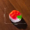 Miniature artificial flower pastry charm DIY simulation food play desktop decoration 1.2x1.9cm - Rose Red