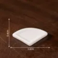 Plato en miniatura de cerámica en forma de abanico accesorio DIY micro paisaje - N.º 5 Semicírculo grande