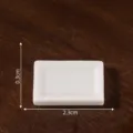 Miniatura plato rectangular blanco casa de muñecas comida DIY decoración 1pz - N.º 6 Plato rectangular grande