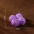 Accesorio en miniatura de comida violeta simulada de resina para decoración 1.4x0.7cm - #12 Bola de batata morada grande