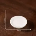 Miniatura plato ceramica blanco casa munecas micro paisaje DIY mini decoracion escritorio. - 22# Disco redondo pequeño