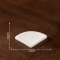 Mini plato de cerámica blanca en forma de abanico para manualidades y micro paisaje DIY. - 23# Semicírculo pequeño