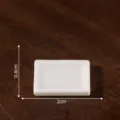 Mini bandeja rectangular blanca micropaisaje accesorio decorativo DIY mini adorno de escritorio - 24# Plato rectangular pequeño