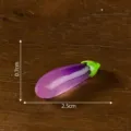 Miniatura simulación berenjena resina juguete, morado y verde DIY micropaisaje decoración accesorio. - 38# Berenjenas luminosas