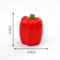 Miniatura de pimiento rojo de resina, lindo accesorio de decoración DIY para micro paisaje. - #45 Pimiento rojo