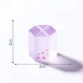 Purple hexagonal resin miniature ornament DIY craft accessory 2cm pink flower petals decor - 2# Lantern