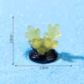 Mini figura de coral luminoso de resina para decoración de micropaisaje 2.8x2.9cm - No. 13 Grande