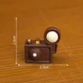 Miniature vintage camera figurine brown retro dollhouse accessory DIY micro landscape - 1# Vintage Camera / 2.3x2.3cm