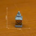 Miniature retro dollhouse landscaping lantern accessory DIY micro landscape decoration item SKU. - 3# Lantern / 2.3x1.1cm