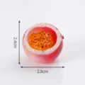 Miniatura resina luminoso fruta pieza DIY simulación comida juego casa de muñecas decoración - 9# Maracuyá a medio pelar