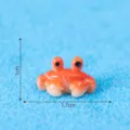 Mini statuetta granchio resina arancione decorazione scrivania micro paesaggio DIY 1.7cm - 14# Ben educato