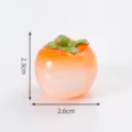 Miniatura de caqui de resina estatuilla DIY micro paisaje juguete decoración de jardín de hadas - Caqui redondo plano artificial #55