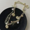Catena da vita dorata vintage piu elementi sole luna charm gioiello dettaglio stile nuovo - Stile Oro (Z-2248)
