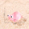 Mini pink resin turtle figurine, cute sea turtle micro landscape DIY desktop decoration SKU - Pink