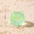 Figurine chat meduse lumineuse en resine miniature micro paysage aquarium decor 2.2x2.7cm - 1# Vert