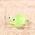 Luminous mini turtle resin ornament for micro landscape, fish tank decor and desk display. - Green