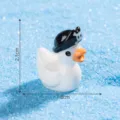 Mini resin pirate duck figurine, cute beach landscaping micro landscape DIY desktop ornament. - No. 3 White Pirate Duckling