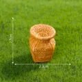Cesta de bambú de simulación en miniatura micro paisaje DIY decoración accesorio accesorio de escena - 2# Cesta de bambú trenzado