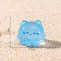 Mini figurine chat méduse en résine bleue, décoration mignonne pour aquarium et micro paysage. - Bleu