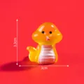 Mini figura de serpiente de resina luminosa juguete para decoracion de paisaje de escritorio - Naranja