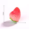 Miniature resin strawberry figurine DIY accessory, cute realistic fruit decor charm for phone case. - Large Broken Strawberry Pink