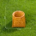 Miniatura cesta tejida modelo simulación bambú maceta micro paisaje DIY casa de muñecas 2cm - 3# Cesta de bambú tejida