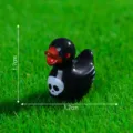 Mini black Halloween duck figurine with skull motif, cute resin micro landscape ornament 1.7cm. - No. 5 Skeleton Duck