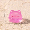 Mini figurine phosphorescente chat méduse en résine pour micro-paysage aquarium DIY déco. - Magenta