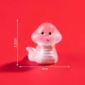 Bonita figura de serpiente luminosa en miniatura para micropaisaje DIY decoracion de escritorio. - Rosa