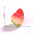 Miniature resin strawberry figurine, perfect for DIY crafts, micro landscape and cute fridge magnets. - Large Broken Strawberry Yellow