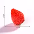 Miniature red resin strawberry figurine DIY craft accessory cute micro landscape fruit ornament - Large Conical Red