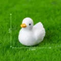 Mini figurine de canard en resine blanche ornament de jardin paysager pour DIY mousse 2cm - 4# Grand canard blanc