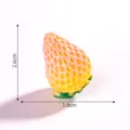 Miniature resin strawberry figurine DIY craft accessory for micro landscape home decor - Large Conical Light Yellow