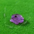 Mini lila Frosch Figur leuchtende Kröte Miniatur Moos Mikrolandschaft DIY Zubehör 1Stk - Lila