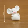 Mini white mouse resin figurine for DIY micro landscape, cute desktop and car interior decor ornament. - 1# Mouse