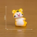 Mini cute tiger figurine resin desktop ornament, perfect for micro landscape and car decor. - Yellow Tiger