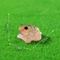 Mini leuchtende Frosch Figur, süße Kunstharz Miniatur Moos Landschaft Deko für DIY. - Rosa