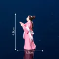 Miniature ancient Chinese style woman figurine pink dress desktop micro landscape decoration - Weaver Girl