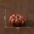 Mini statuetta di zucca simulata, variante smaltata marrone rosso per accessori DIY e decorazioni. - 3# Zucca rosso scuro