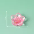 Pink resin flower flatback charm for DIY phone case decoration and hair accessories 2.7cm - 7# Flowers